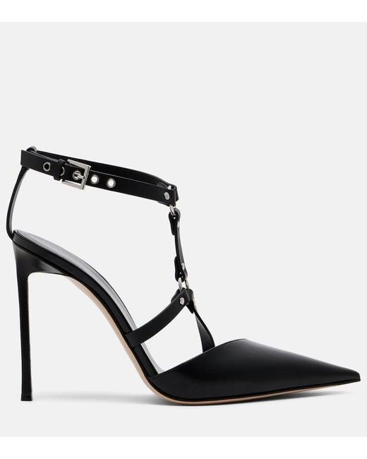 Tom Ford Black Harness Leather Slingback Pumps