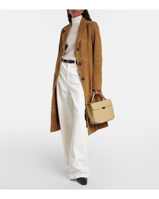Totême Natural Box Small Leather Top-Handle Bag