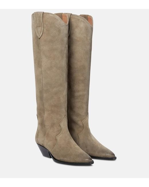 Isabel Marant Brown Denvee Suede Knee-High Boots