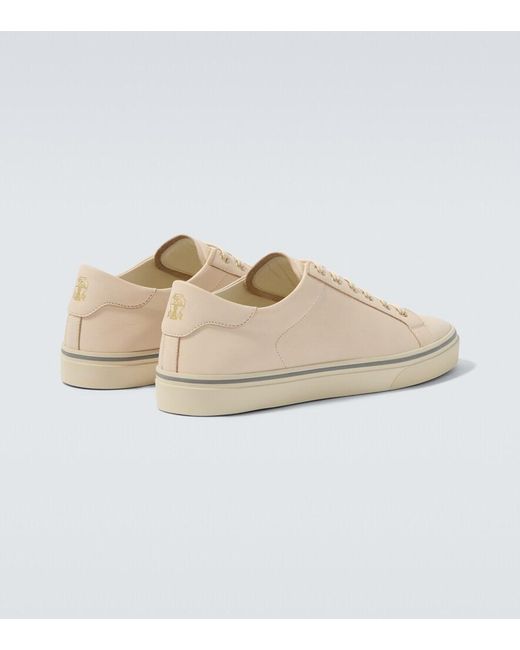 Brunello Cucinelli White Leather Sneakers for men