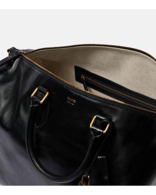 Khaite Black Pierre Leather Duffel Bag