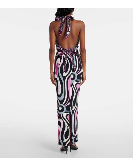 Emilio Pucci White Marmo High-Rise Maxi Skirt