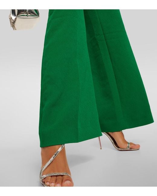 Emilia Wickstead Green Pattie Crepe Jumpsuit