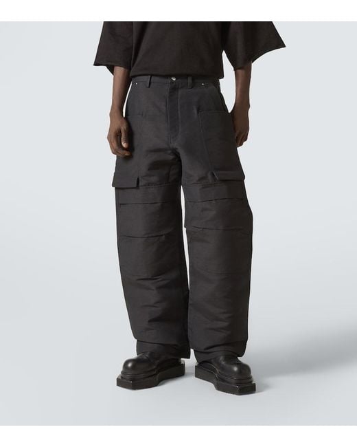 Rick Owens Black Stefan Cargo Pants for men