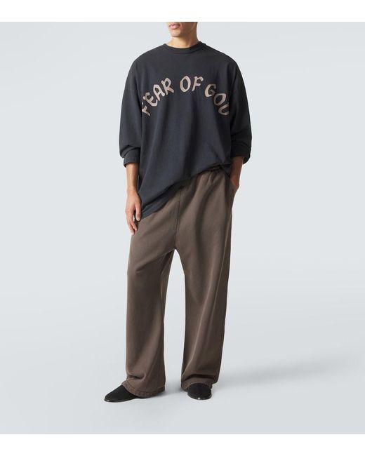Fear Of God Brown Cotton Jersey Sweatpants for men