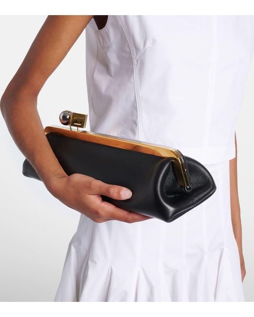 Jacquemus Black Salon Leather Clutch