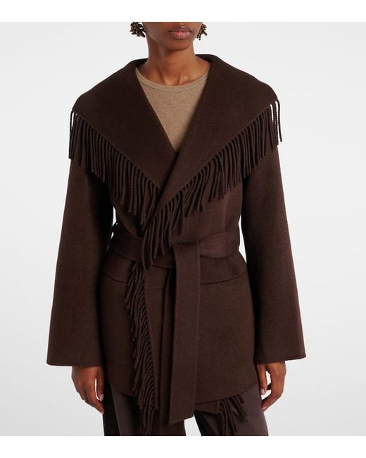 Jonathan Simkhai Brown Jacke Rowen Aus Einem Wollgemisch