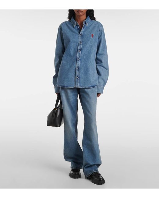Jean Ample A Taille Haute AMI en coloris Blue