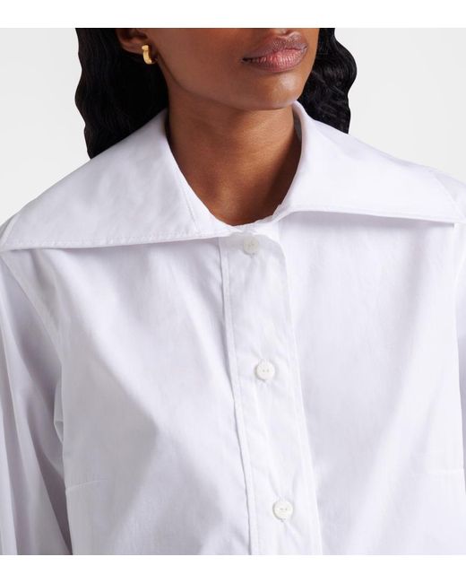 Patou White Violin Cotton Poplin Shirt