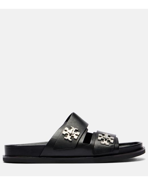 Tory Burch Black Sandalen T Lock Aus Leder