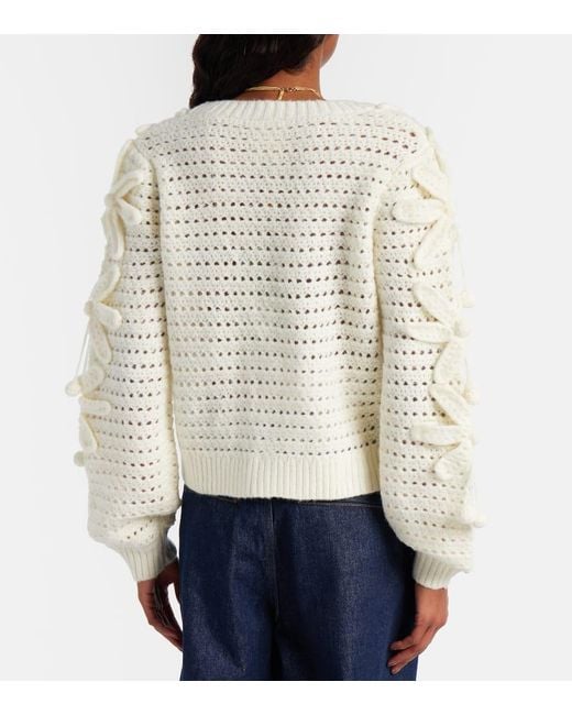 Cardigan Flowers En Crochet Farm Rio en coloris Natural