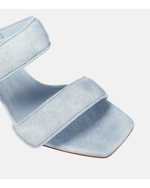 Gia Borghini Blue Perni 03 Uni Denim Sandals