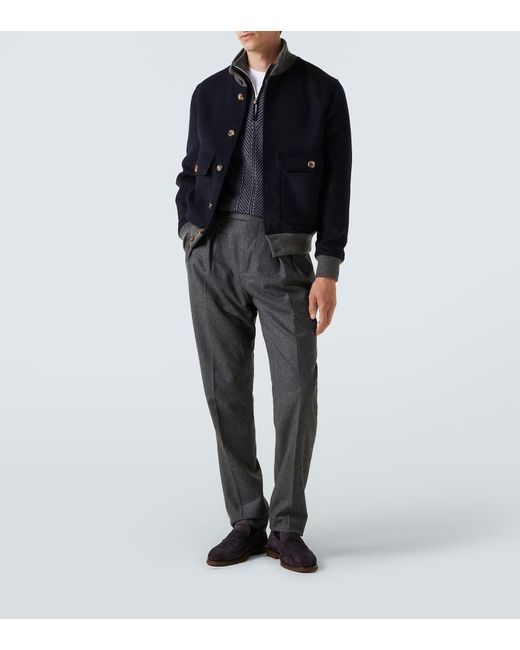 Brunello Cucinelli Pullover Aus Kaschmir in Blue für Herren
