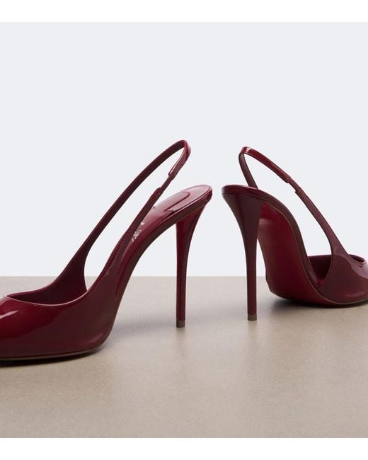 Christian Louboutin Red Miss Z Patent Leather Slingback Pumps