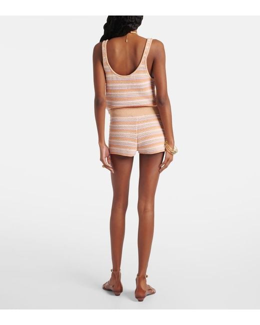 Chloé Natural Knitted Cotton Shorts