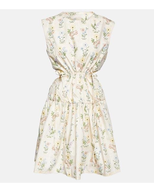 Agua Bendita White Sucre Pradera Cotton Poplin Minidress