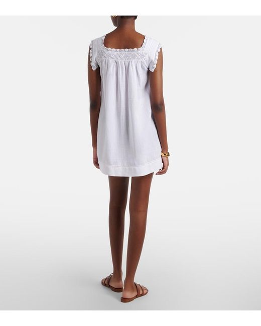 Doen White Minikleid Almadia Mit Spitze