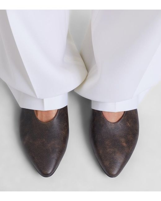 Calvin Klein Brown Bri Leather Pumps