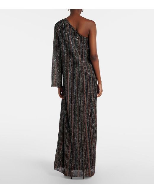 Missoni Black Chevron Lame Maxi Dress