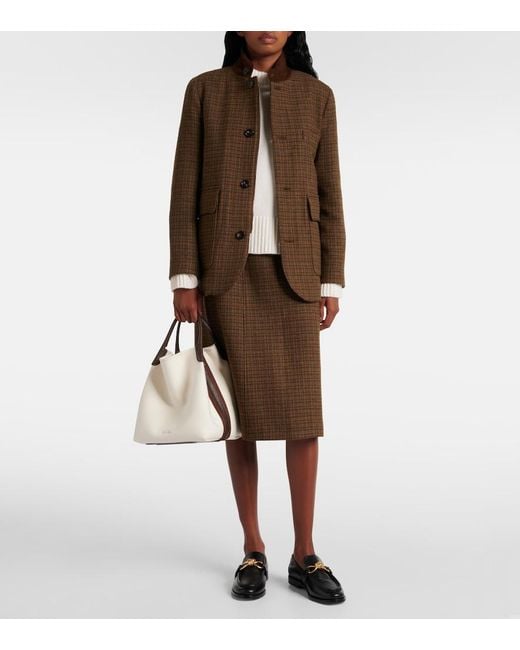 Loro Piana Natural Bale Large Cashmere Bucket Bag