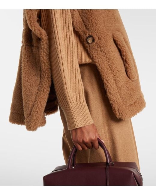 Max Mara Brown Cape Newbab Aus Kamelhaar Und Seide