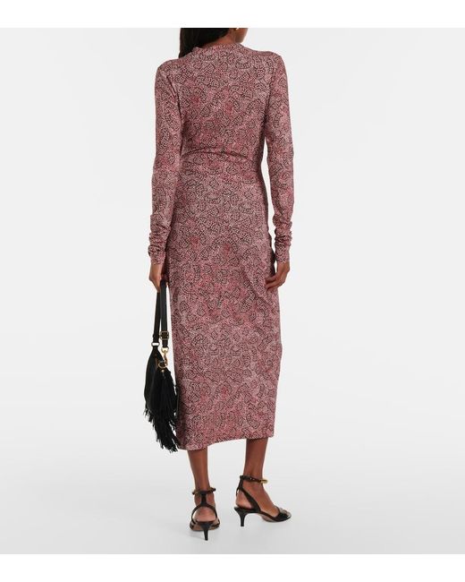 Isabel Marant Red Lisy Jersey Wrap Dress