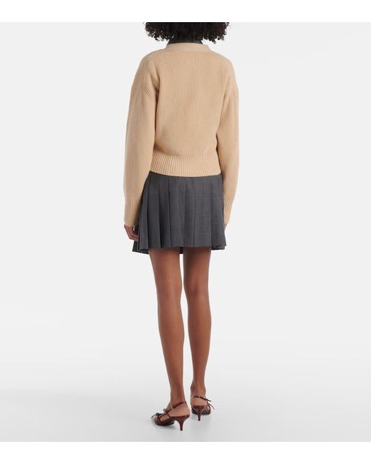 Jardin Des Orangers Natural Wool And Cashmere Wrap Cardigan