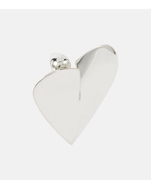 Alaïa White Le Coeur Earrings