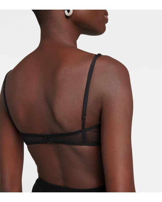 Nensi Dojaka Brown Embellished Bra Top