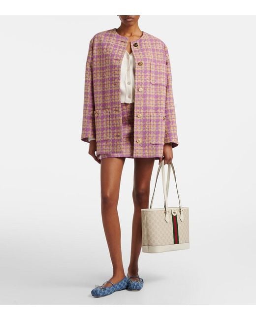 Shopper Ophidia Gg Medium di Gucci in White