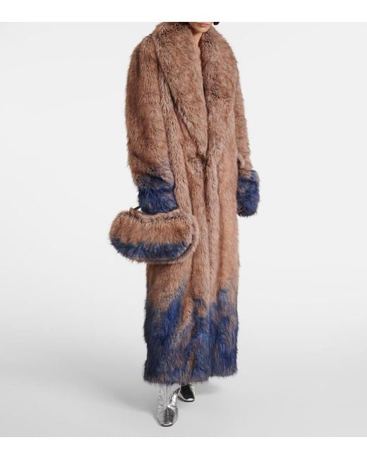 Coperni Brown Schultertasche Sound Swipe Aus Faux Fur