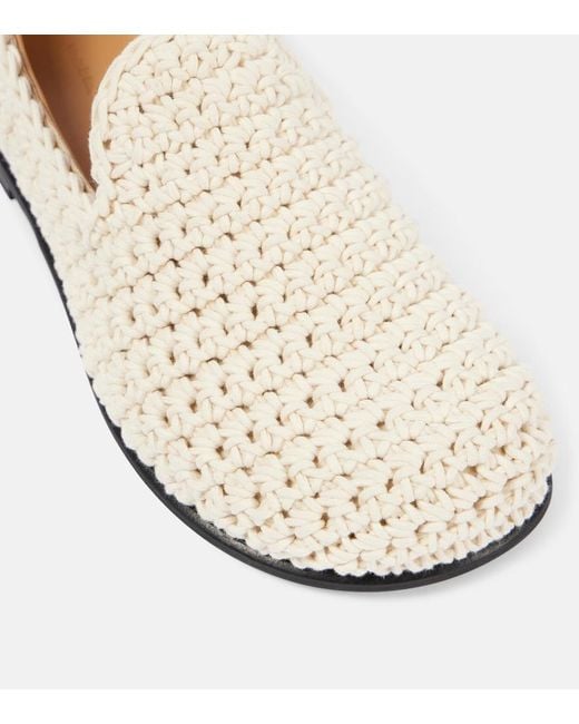 J.W. Anderson White Crochet Loafers