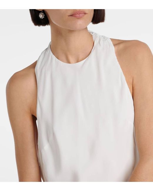 Simone Rocha White Bow-Detail Open-Back Gown