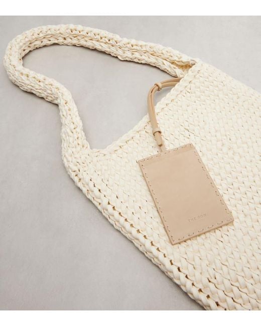 The Row White Didion Woven Shoulder Bag