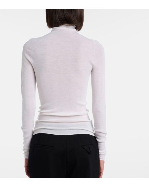 Dorothee Schumacher White Virgin Wool Turtleneck Sweater