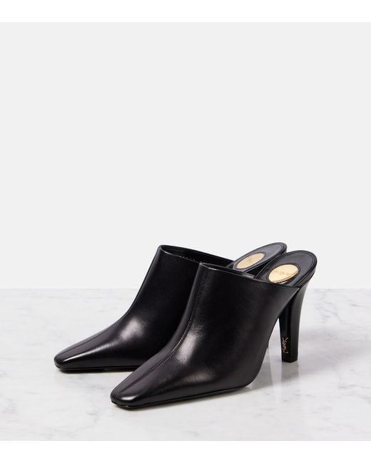 Mules Jill 95 di Saint Laurent in Black