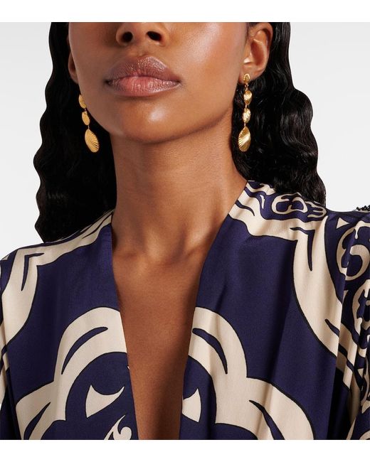 Orecchini Pendenti Marley di Jennifer Behr in Metallic