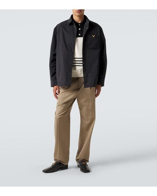 Valentino Black Vgold Technical Overshirt for men