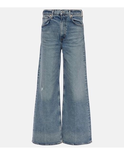 Citizens of Humanity Blue Paloma High-Rise Wide-Leg Jeans