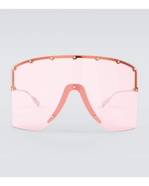 Gucci Herren Oversize-Sonnenbrille in pink