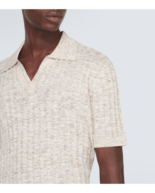 Frescobol Carioca Natural Rino Cotton-blend Polo Sweater for men
