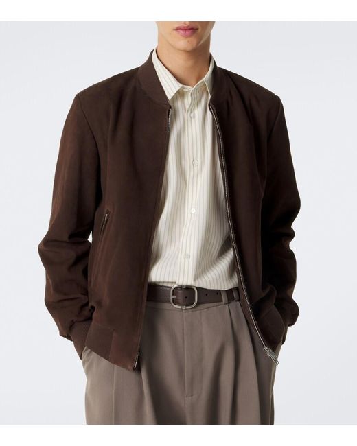Arma Brown Didier Suede Bomber Jacket for men