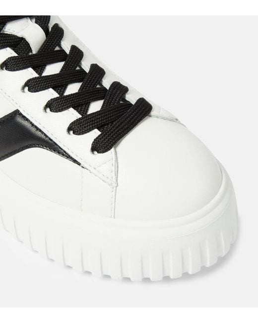 Sneakers H-Stripes in pelle di Hogan in White