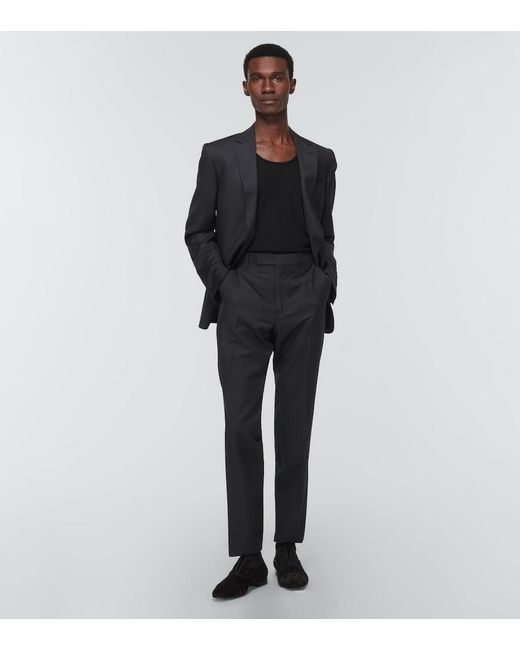 Christian Louboutin Black Alpha Velour Oxford Shoes for men
