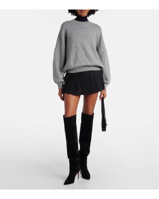 Gianvito Rossi Black Hansen 85 Suede Knee-High Boots