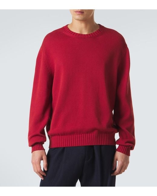 Saman Amel Pullover Gio Aus Baumwolle in Red für Herren