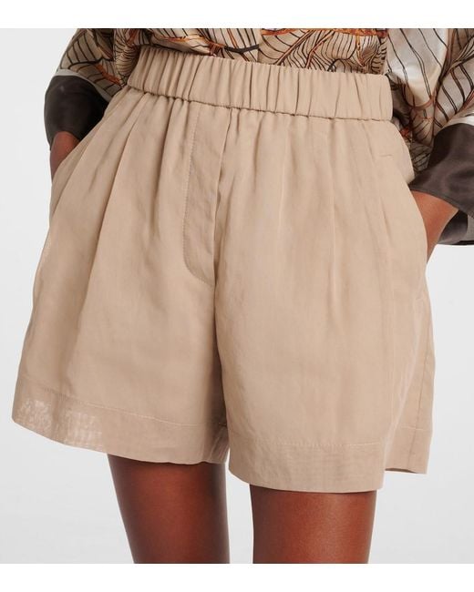 Brunello Cucinelli Natural Cotton Bermuda Shorts