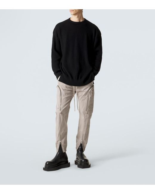 Rick Owens Black Jumbo Ls Virgin Wool Sweater for men