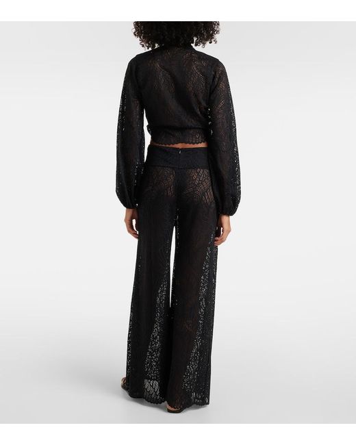 Alexandra Miro Black Tabitha Lace Top