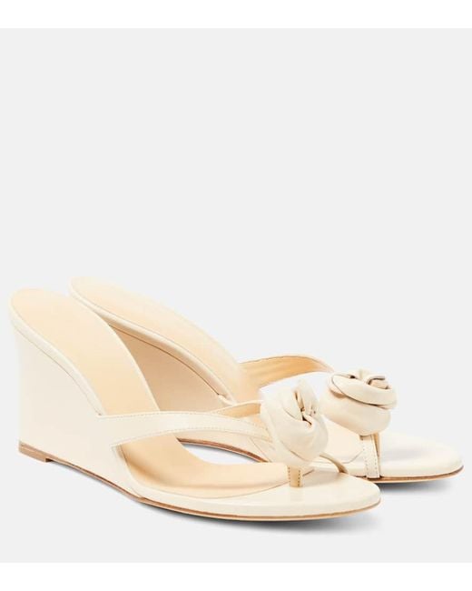 Magda Butrym Natural Wedge-Sandalen Aus Leder